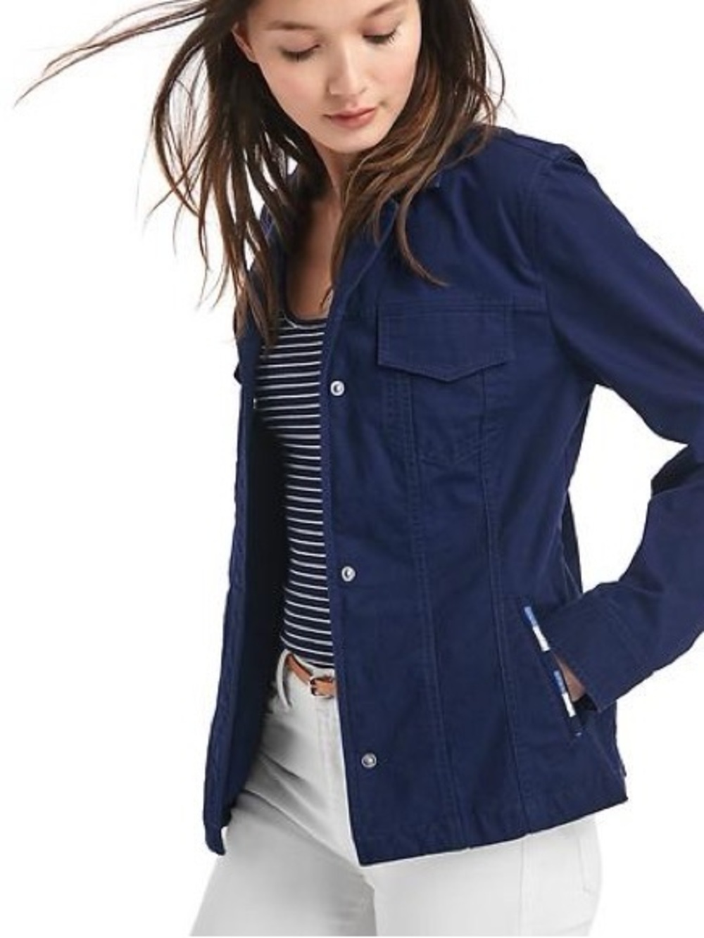 GAP Navy Utility Jacket with Front Pockets
